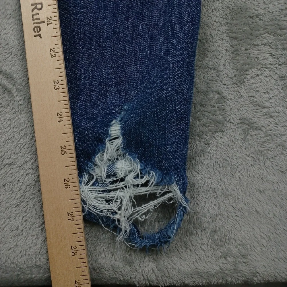 BKE Jeans Womens 30 Blue Denim Gabby High Rise Ankle Skinny Distressed